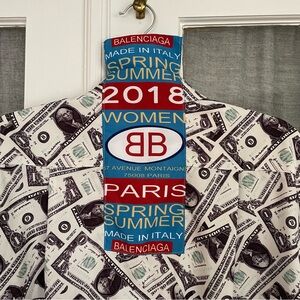 Balenciaga Spring/Summer 2018 Dollar Bill Shirt